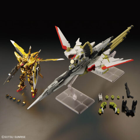 RG 1/144 ガンダムベース限定 アカツキガンダム(オオワシ装備) & HG 1/144 ゼウスシルエット + カスタムジョイントパーツセット