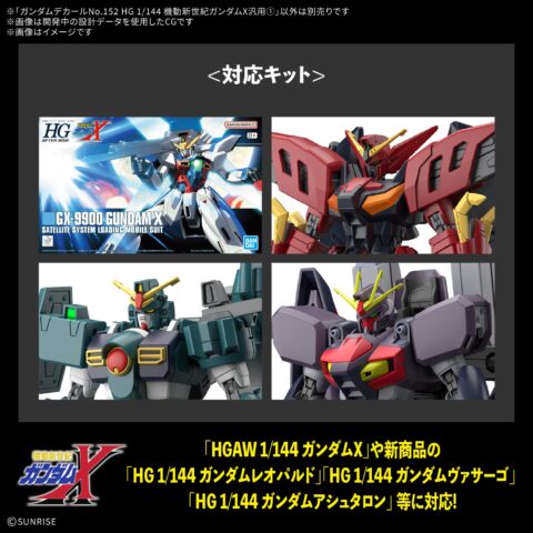 ガンダムデカールNo.152 HG 1/144 機動新世紀ガンダムX汎用①
